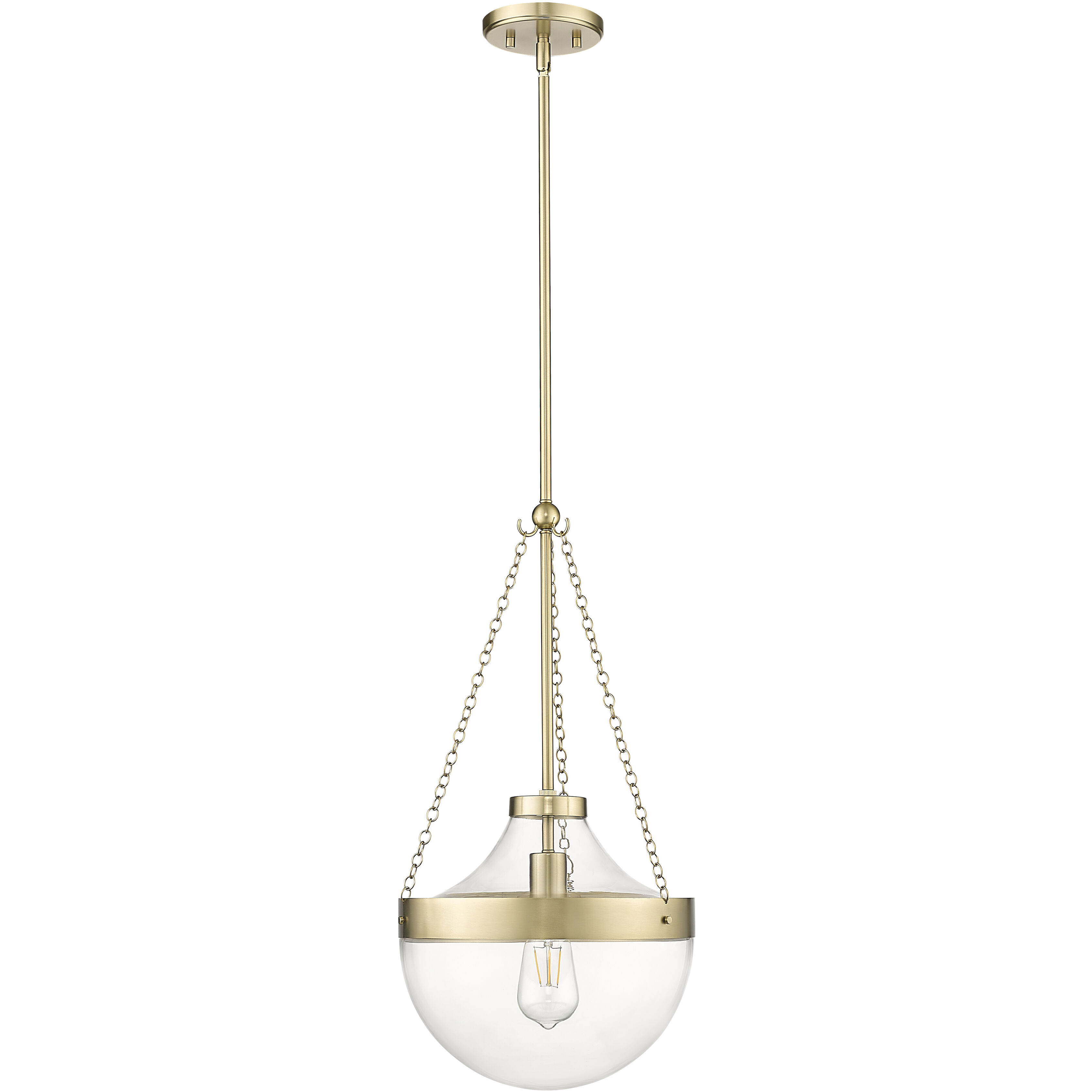 Clarra 1 Light 12 inch Modern Gold Pendant Ceiling Light